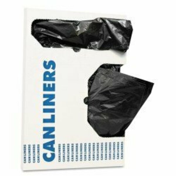 Heritage Bag 24X32 LLDPE Black 1.00 Mil Flat Pack Can Liners 12-16 Gallon, 250PK H4832TK X01